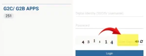Captcha Verification Code Box on Rajasthan SSO Login Page