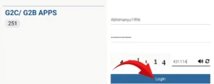 Clicking on the Blue Login Button to Sign In to Rajasthan SSO Portal