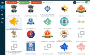 Main Dashboard Interface of Rajasthan SSO ID After Successful Login Showing G2C & G2G Apps