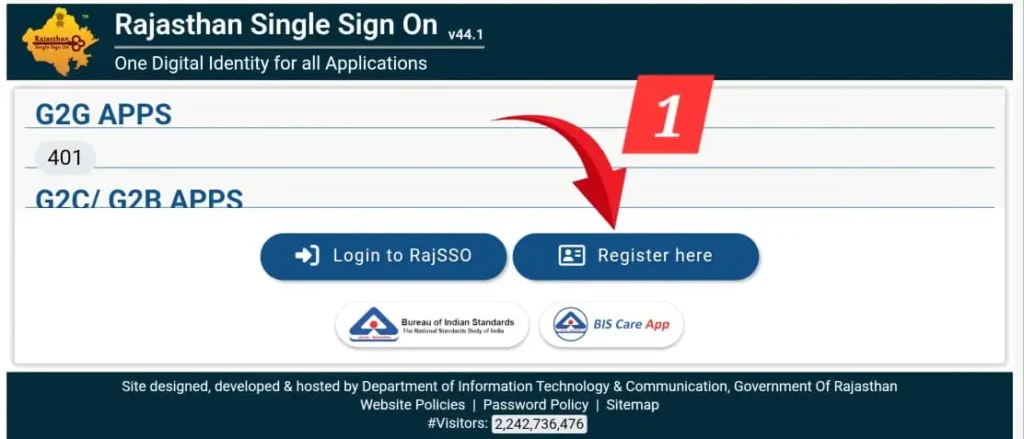 SSO ID Registration Portal Homepage