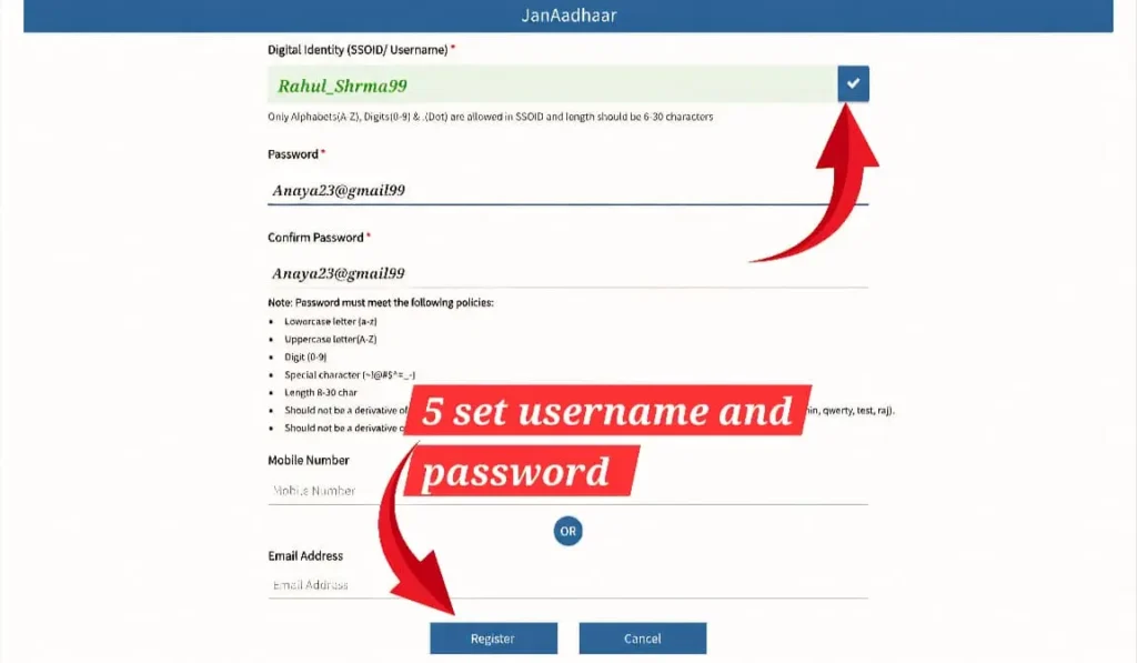 SSO ID Username And Password Creation