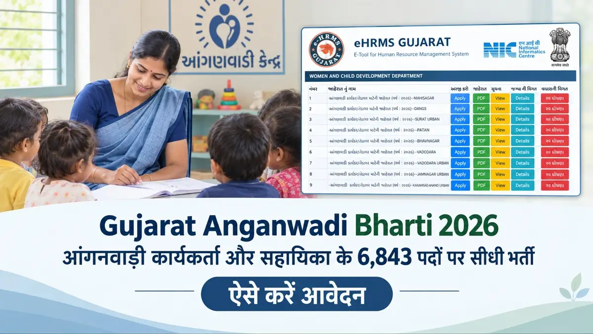 Gujarat Anganwadi Bharti 2026 Notification Release