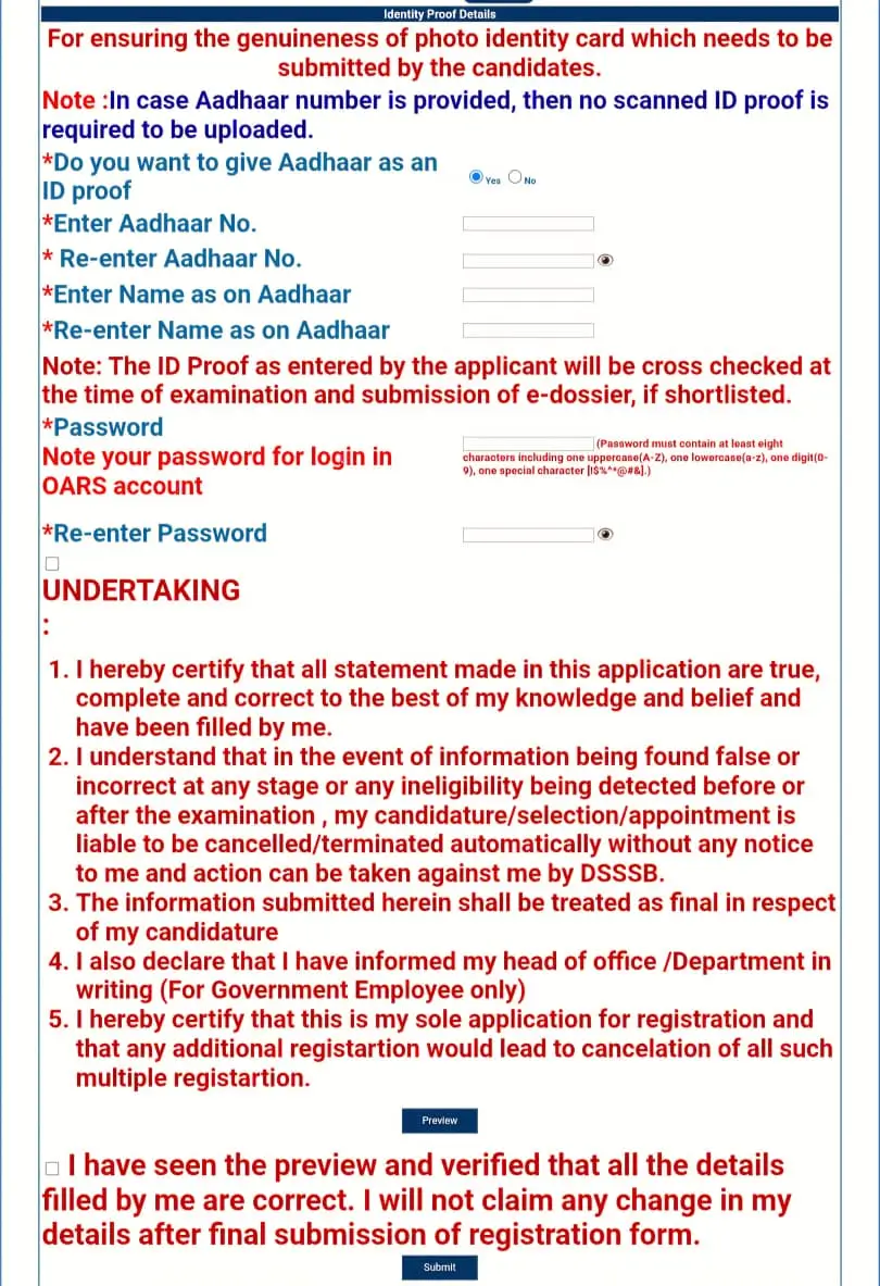 Online Registration Form